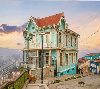 A colorful house on a hill with a beautiful view | MSC Cruises