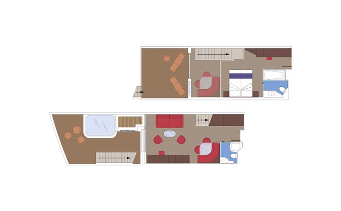 MSC Yacht Club Duplex Suite with whirlpool| MSC Cruises