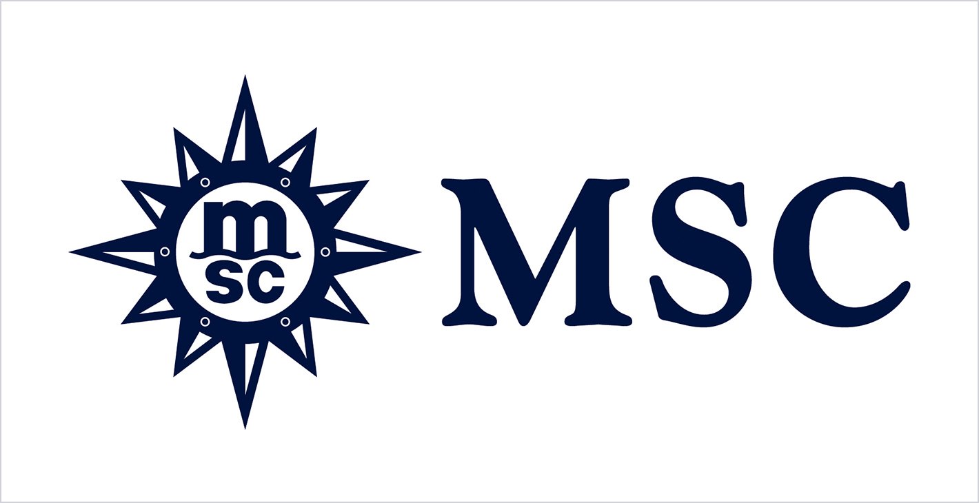MSC logo featuring a navy compass rose and bold text | MSC Cruises