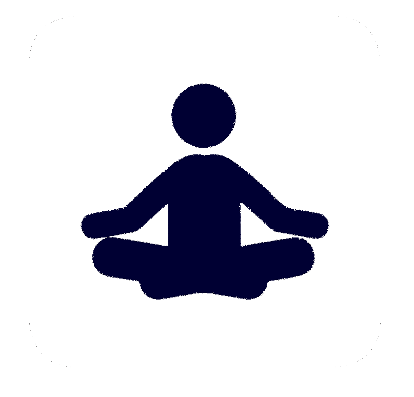 Icon of a person meditating, representing relaxation and wellness | MSC Cruises