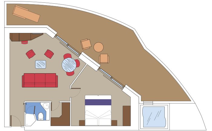 MSC Grandiosa Cabin: Grand Suite With Whirpool 2dexp MSC Grandiosa Cabin: Grand Suite With Whirpool 2dexp
