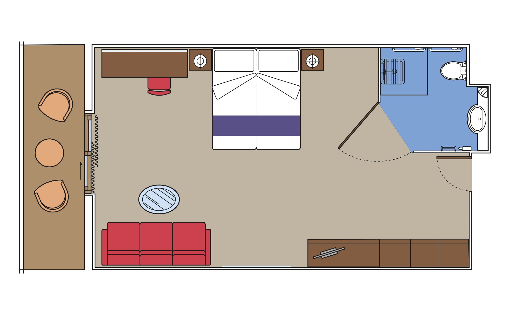 MSC Splendida Cabin: Suite Balcony 04 2d