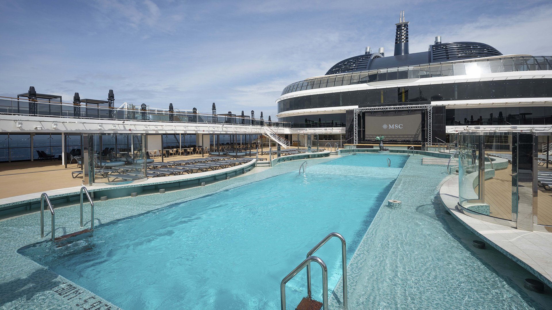 Manila Bay pool, MSC World Asia | MSC Cruises