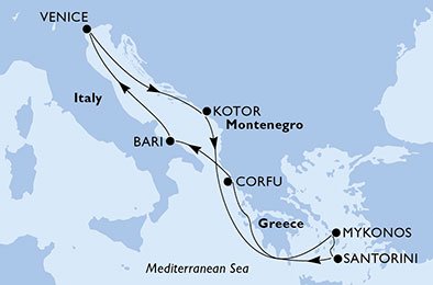Italia, Montenegro, Hellas