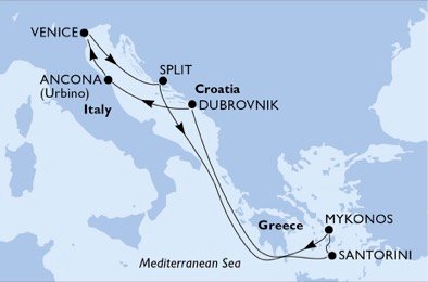 Italia, Kroatia, Hellas
