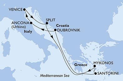 Italia, Kroatia, Hellas