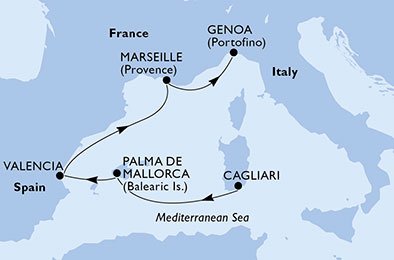 Italia, Spaina, Frankrike
