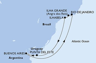 Argentina, Brasil, Uruguay