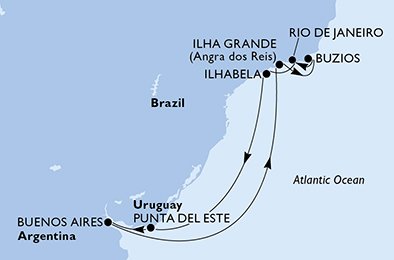 Argentina, Brasil, Uruguay