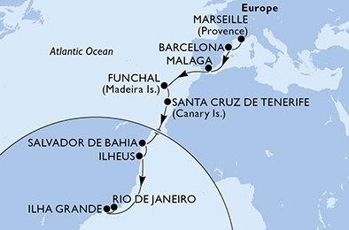 Frankrike, Spaina, Portugal, Brasil