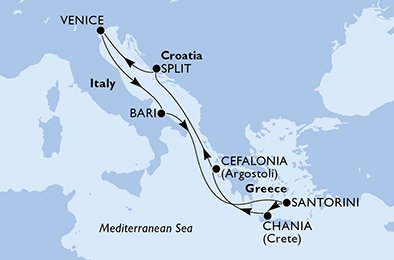 Italia, Hellas, Kroatia