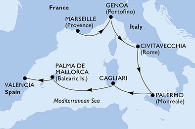 Frankrike, Italia, Spaina