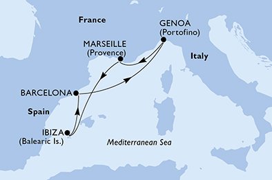 Italia, Frankrike, Spaina
