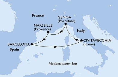 Spaina, Italia, Frankrike