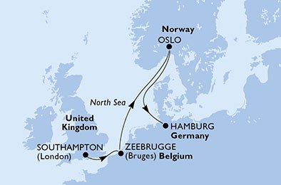Storbritannia, Belgia, Norge, Tyskland