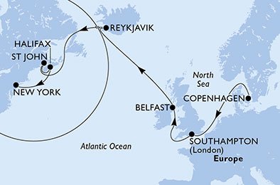Danmark, Storbritannia, Island, Canada, USA