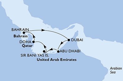 Forente Arabiske Emirater, Qatar, Bahrain