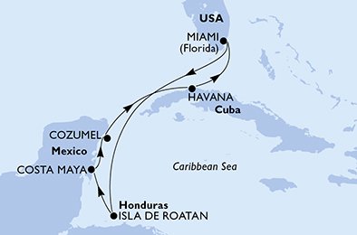 USA, Honduras, Mexico, Cuba
