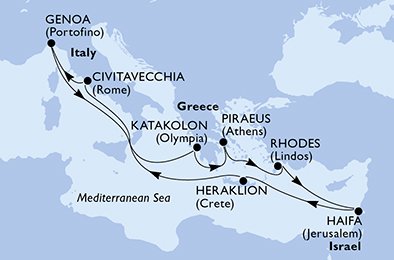 Italia, Hellas, Israel