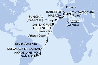 Brasil, Spaina, Portugal, Frankrike, Italia